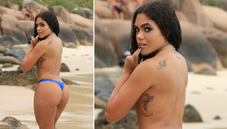 Gaúcha casada com homem de 30 anos e mulher de 19 mostra bumbum de 110cm