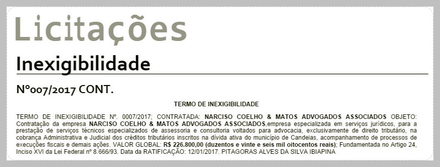 Dr. Pitágoras subestima a justiça e faz mais um contrato com escritório de advocacia